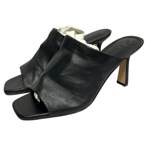 Gianni Bini Leather Black Heel Sandals / Size-8M - Picture 3 of 9